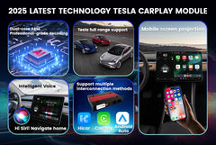 Wireless CarPlay Android Auto interface for Tesla
