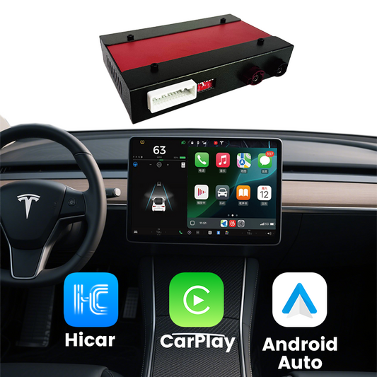 Wireless CarPlay Android Auto interface for Tesla