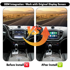 Wireless CarPlay Android Auto interface for Maserati Quattroporte Ghibli