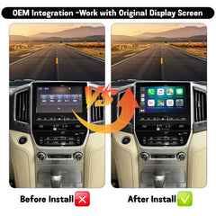 Wireless CarPlay Android Auto Interface for 2020 Toyota Land Cruiser LC300