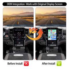 Android Operation Interface Wireless Carplay Android Auto for 2018-2025 Dodge RAM