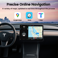 Wireless CarPlay Android Auto interface for Tesla