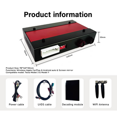 Wireless CarPlay Android Auto interface for Tesla