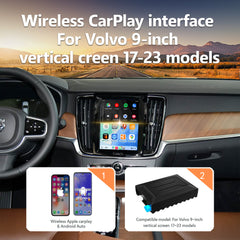 Wireless CarPlay Interface for Volvo 9-inch Vertical Screen (2017-2023 Models)