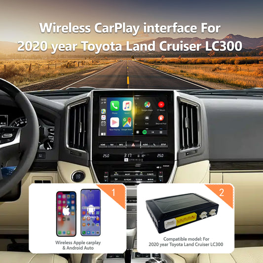 Wireless CarPlay Android Auto Interface for 2020 Toyota Land Cruiser LC300