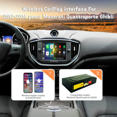 Wireless CarPlay Android Auto interface for Maserati Quattroporte Ghibli