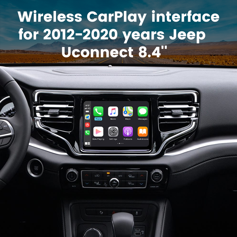 Wireless CarPlay Android Auto Interface for Jeep