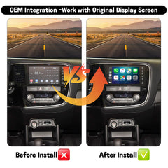 Wireless CarPlay Android Auto Interface for 2016-2019 Mitsubishi Outlander
