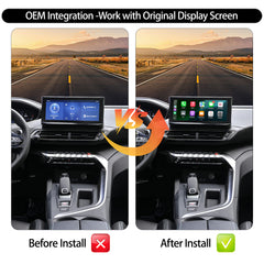 Wireless CarPlay Android Auto Interface for 2021-2023 Peugeot 4008 / DS7 / DS9 / Citroën C5 (10'')