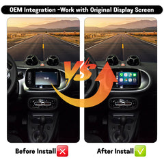 Wireless CarPlay Android Auto Interface for 2016 Mercedes-Benz Smart