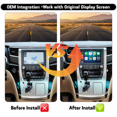 Wireless CarPlay Android Auto Interface for 2012 Toyota Alphard (Aisin Head Unit)