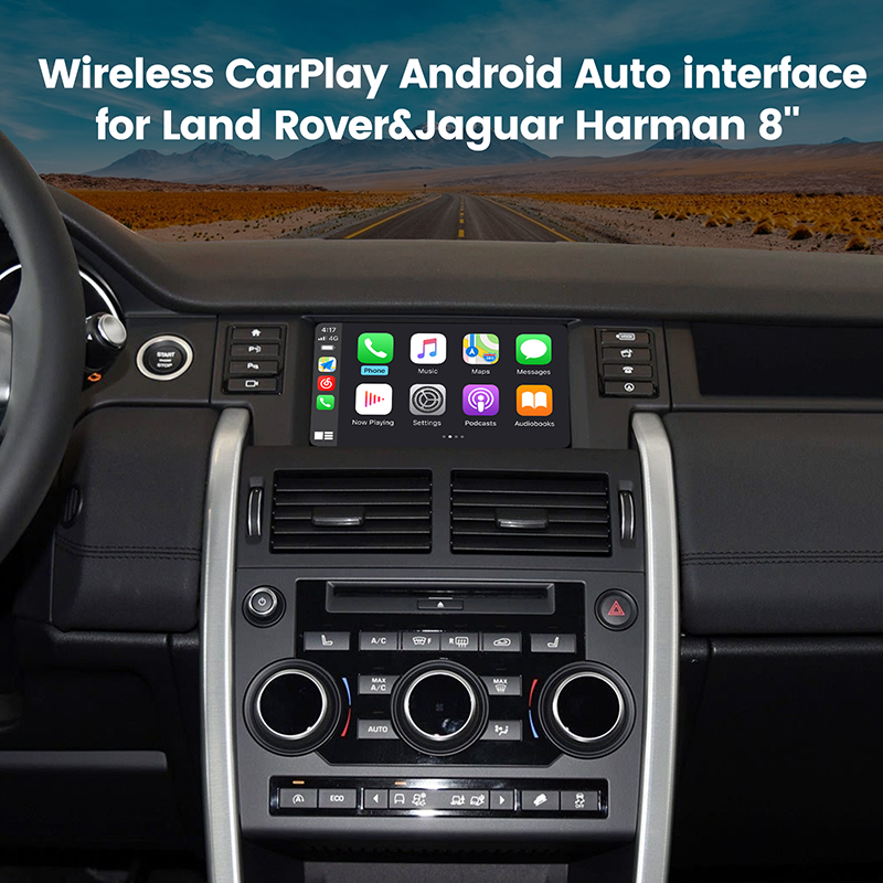 Wireless CarPlay Android Auto Interface for Land Rover&Jaguar Harman 8''