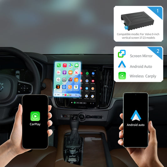 Wireless CarPlay Interface for Volvo 9-inch Vertical Screen (2017-2023 Models)