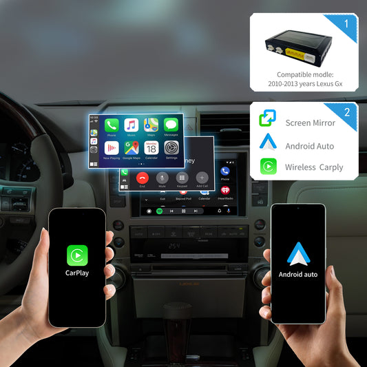 Wireless CarPlay Android Auto Interface for 2010-2013 Lexus GX