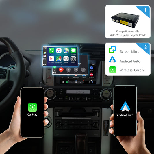Wireless CarPlay Android Auto Interface for 2010-2013 Toyota Prado