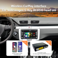 Wireless CarPlay Android Auto Interface for VW RCD510 Head Unit