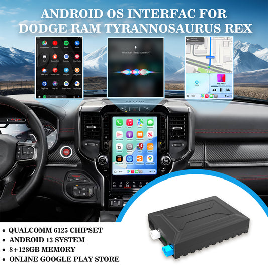 Android Operation Interface Wireless Carplay Android Auto for 2018-2025 Dodge RAM